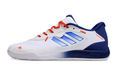 Men's Adidas Fevernova IC Indoor & Futsal Low-Tops Football Shoes - White/Blue/Red