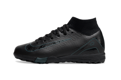 Kids Nike Air Zoom Mercurial Superfly 10 Elite TF Artificial Turf High-Tops Football Shoes - Black/Blue