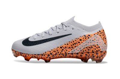 Kids Nike Air Zoom Mercurial Vapor 16 Elite FG Firm Ground Low-Tops Football Boots - Grey/Black/Leopard