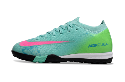 Kids Nike Air Zoom Mercurial Vapor 16 Elite TF Artificial Turf Low-Tops Football Shoes - Jade/Yellow/Pink