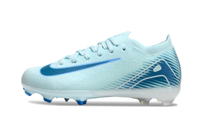 Kids Nike Air Zoom Mercurial Vapor 16 Elite FG Firm Ground Low-Tops Football Boots - Jade/Blue/White