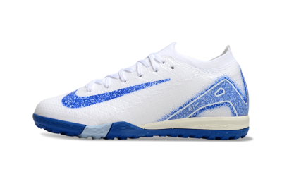 Kids Nike Air Zoom Mercurial Vapor 16 Elite TF Artificial Turf Low-Tops Football Shoes - White/Blue