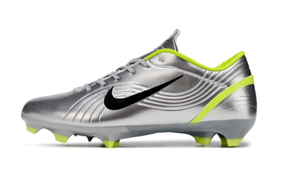 Unisex Nike Mercurial Vapor 1 FG Firm Ground Low-Tops Football Boots - Silver/Black/Yellow