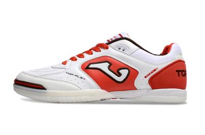 Men's Joma Top Flex IC Indoor & Futsal Low-Tops Football Shoes - White/Red/Black