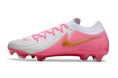 Men's Nike Phantom GX Elite FG Firm Ground Low-Tops Football Boots - White/Pink/Gold