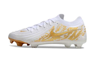 Men's Nike Phantom GX Elite FG Firm Ground Low-Tops Football Boots - White/Gold