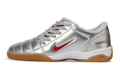 Men's Nike Total 90 II IC Indoor & Futsal Low-Tops Football Shoes - Silver/Red/White