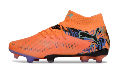 Men's Puma Future 8 Ultimate FG Firm Ground Low-Tops Football Boots - Orange/Blue/Black