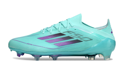 Men's Adidas F50 Elite FG Firm Ground Low-Tops Football Boots - Jade/Purple/Black