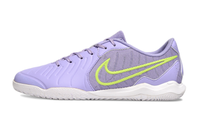 Men's Nike Tiempo Legend 10 Academy IC Indoor & Futsal Low-Tops Football Shoes - Purple/Yellow