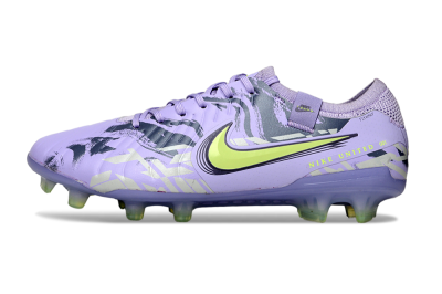 Men's Nike Tiempo Legend 10 Elite FG Firm Ground Low-Tops Football Boots - Purple/Black/Yellow