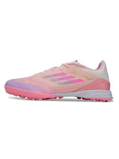 Unisex Adidas F50 Pro TF Artificial Turf Low-Tops Football Shoes - Pink/Purple/Gold