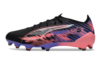 Men's Puma Ultra 5 Ultimate FG Firm Ground Low-Tops Football Boots - Black/Pink/Purple