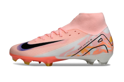Men's Nike Air Zoom Mercurial Superfly 10 Academy FG Firm Ground High-Tops Football Boots - Pink/Black/Purple