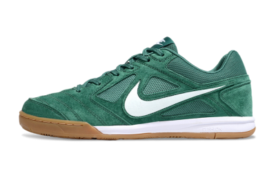 Men's Nike Lunar Gato 2 IC Indoor & Futsal Low-Tops Football Shoes - Green/White/Brown