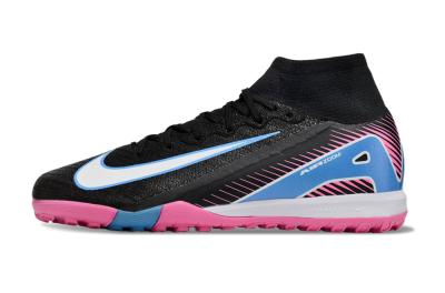 Unisex Nike Air Zoom Mercurial Superfly 10 Elite TF Artificial Turf High-Tops Football Shoes - Black/White/Blue/Pink