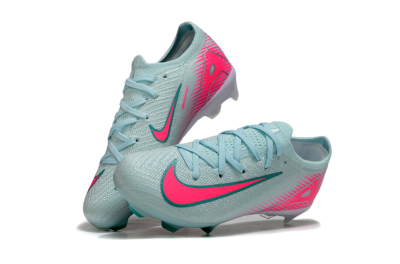Kids Nike Air Zoom Mercurial Vapor 16 Elite FG Firm Ground Low-Tops Football Boots - Jade/Pink/White