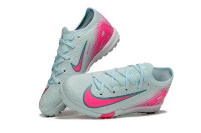 Kids Nike Air Zoom Mercurial Vapor 16 Elite TF Artificial Turf Low-Tops Football Shoes - Jade/Pink/Silver