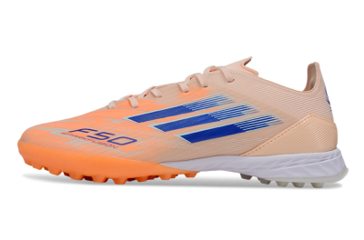 Men's Adidas F50 Elite TF Artificial Turf Low-Tops Football Shoes - Orange/Blue/White