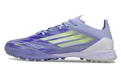 Men's Adidas F50 Elite TF Artificial Turf Low-Tops Football Shoes - Purple/Yellow/White