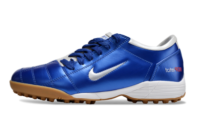 Unisex Nike Total 90 III TF Artificial Turf Low-Tops Football Shoes - Blue/White