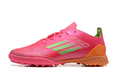 Unisex Adidas F50 Pro TF Artificial Turf Low-Tops Football Shoes - Red/Yellow/Orange