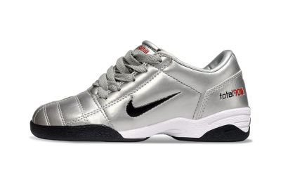 Kids Nike Total 90 III IC Indoor & Futsal Low-Tops Football Shoes - Silver/Black/White