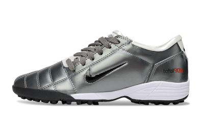 Unisex Nike Total 90 III TF Artificial Turf Low-Tops Football Shoes - Silver/Black/White