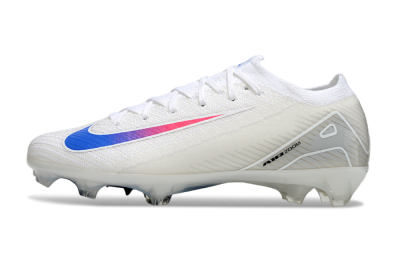 Unisex Nike Air Zoom Mercurial Vapor 16 Elite FG Firm Ground Low-Tops Football Boots - White/Blue/Pink