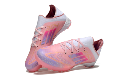 Kids Adidas F50 Elite TF Artificial Turf Low-Tops Football Shoes - Pink/Purple/Gold