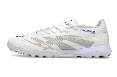 Men's Adidas Predator 25 Elite TF Artificial Turf Low-Tops Football Shoes - Beige/Silver/White