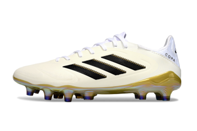 Men's Adidas Copa Pure 3 Elite FG Firm Ground Low-Tops Football Boots - Beige/Black/Gold