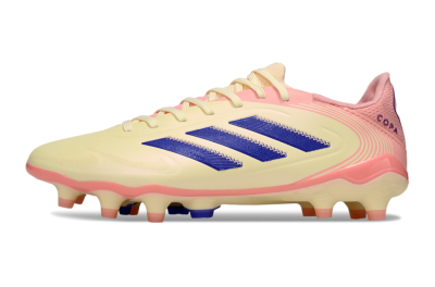 Men's Adidas Copa Pure 3 Elite FG Firm Ground Low-Tops Football Boots - Yellow/Blue/Pink