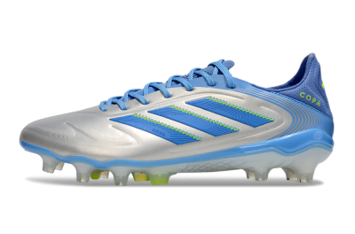 Men's Adidas Copa Pure 3 Elite FG Firm Ground Low-Tops Football Boots - Silver/Blue/Yellow