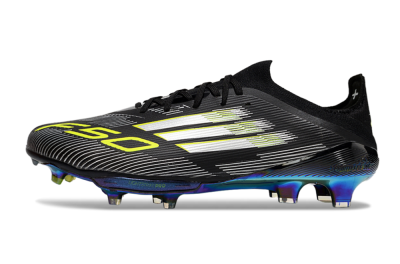 Men's Adidas F50+ Elite Lightstrike Pro FG Firm Ground Low-Tops Football Boots - Black/Silver/Gold