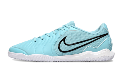 Men's Nike Tiempo Legend 10 Academy IC Indoor & Futsal Low-Tops Football Shoes - Blue/Black