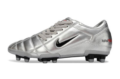 Men's Nike Total 90 III FG Firm Ground Low-Tops Football Boots - Silver/Black