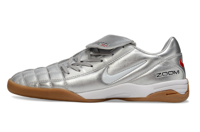 Men's Nike Air Zoom Total 90 III IC Indoor & Futsal Low-Tops Football Shoes - Silver/Black/White