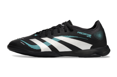 Men's Adidas Predator 25 Elite IC Indoor & Futsal Low-Tops Football Shoes - Black/White/Jade