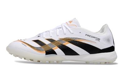 Men's Adidas Predator 25 Elite TF Artificial Turf Low-Tops Football Shoes - White/Black/Gold