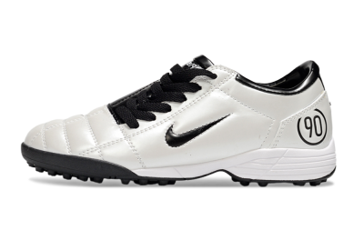 Unisex Nike Total 90 III TF Artificial Turf Low-Tops Football Shoes - White/Black