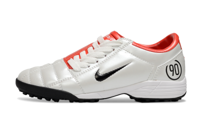 Unisex Nike Total 90 III TF Artificial Turf Low-Tops Football Shoes - White/Black/Red