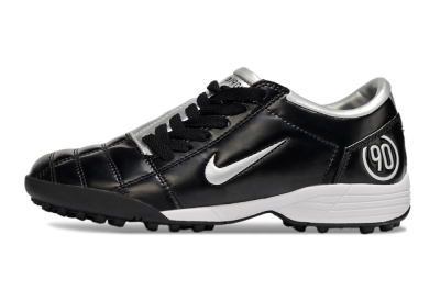 Unisex Nike Total 90 III TF Artificial Turf Low-Tops Football Shoes - Black/Silver/White