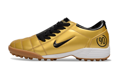 Unisex Nike Total 90 III TF Artificial Turf Low-Tops Football Shoes - Gold/Black/White