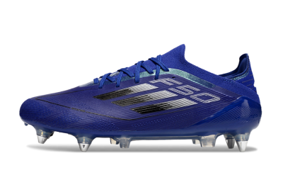 Men's Adidas F50 Elite SG Soft Ground Low-Tops Football Boots - Blue/Silver/Black