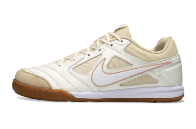 Men's Nike SB Gato IC Indoor & Futsal Low-Tops Football Shoes - White/Beige