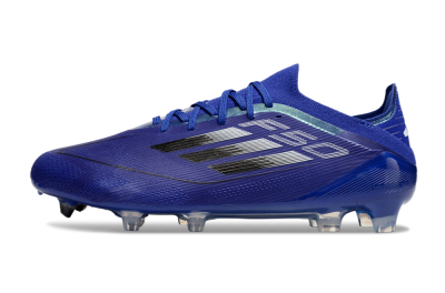 Men's Adidas F50 Elite FG Firm Ground Low-Tops Football Boots - Blue/Silver/Black
