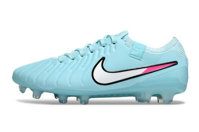 Men's Nike Tiempo Legend 10 Elite FG Firm Ground Low-Tops Football Boots - Jade/White/Pink