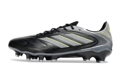 Men's Adidas Copa Pure 3 Elite FG Firm Ground Low-Tops Football Boots - Black/Grey/Yellow