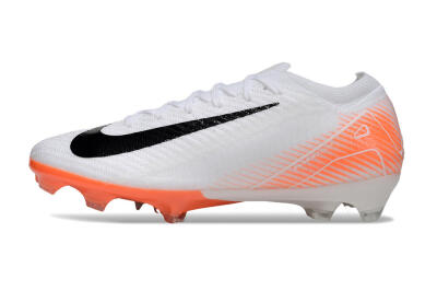 Men's Nike Air Zoom Mercurial Vapor 16 Elite FG Firm Ground Low-Tops Football Boots - White/Black/Orange